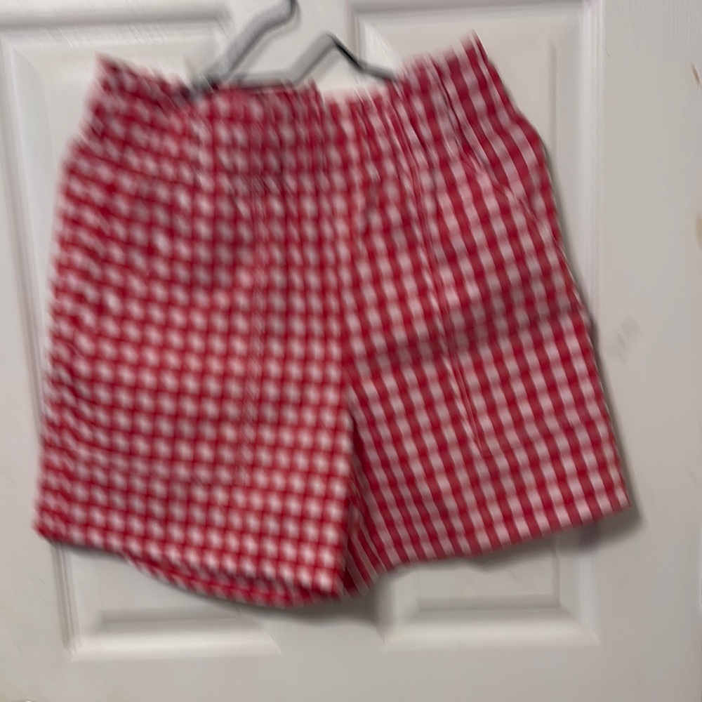 Ann Taylor Red Gingham Women’s Shorts 
Sz S